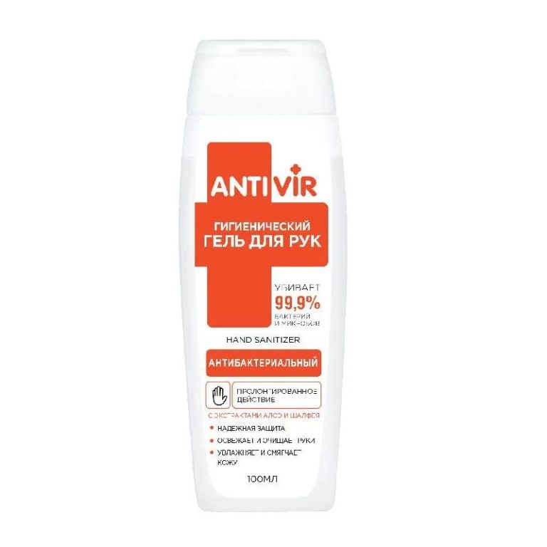 Гель антибактериальный д/рук ANTIVIR 100мл