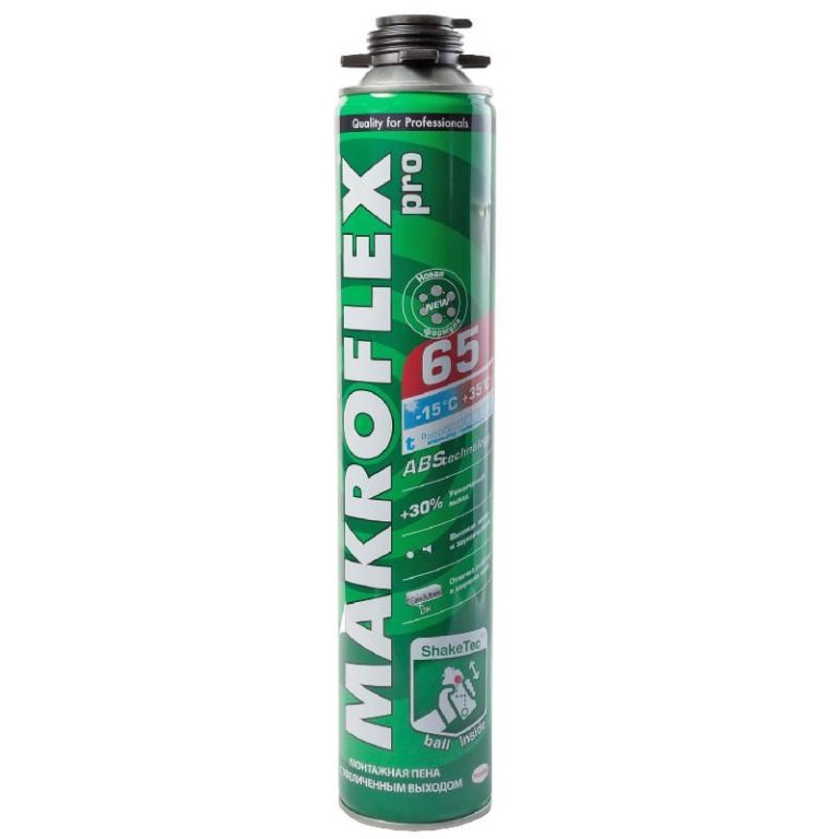 Пена монтажная MAKROFLEX SHAKETEC 65 PRO 850 мл, профессиональная всесезонная (-15, +35)
