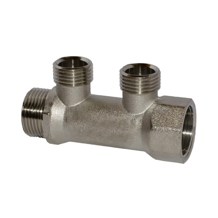 Коллектор резьбовой 3/4" x 2 отвода x 1/2" НР — изображение 2