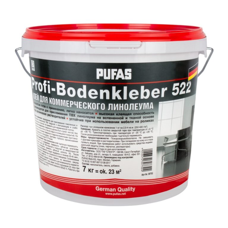 Клей для напольных покрытий Pufas Profi-Bodenkleber 522 (7 кг) — изображение 2