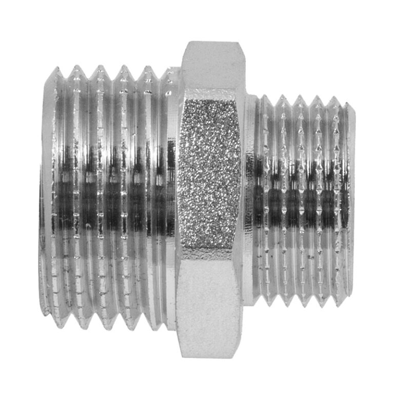 Ниппель (бочонок) переходной 1/2" x 3/8" НР — изображение 2