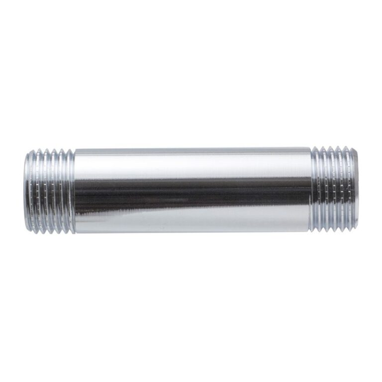 Ниппель (бочонок) удлинительный 1/2" НР x 60(80) мм, хром — изображение 2