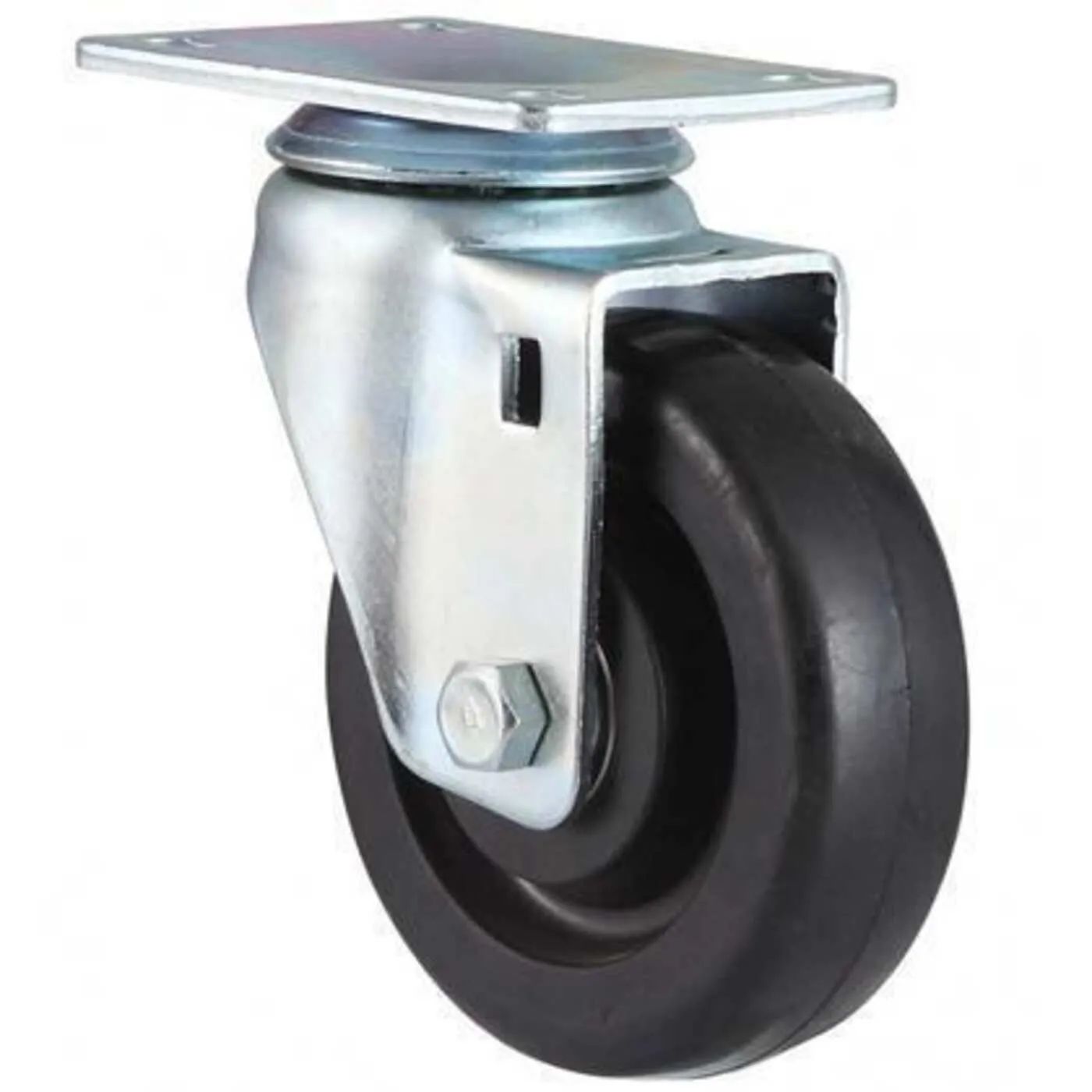 Колесо пром. повор. Д-160мм платф-крепл. литая резина без тормоза — изображение 5