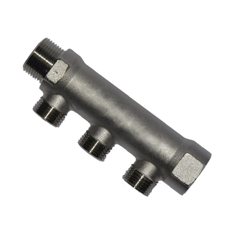 Коллектор резьбовой 3/4" x 3 отвода x 1/2" НР — изображение 2