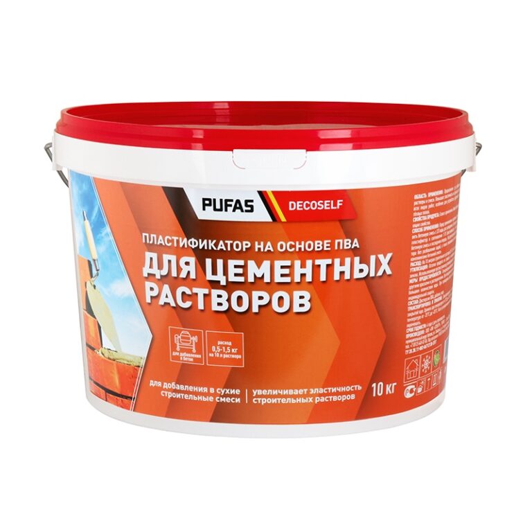 Клей ПВА Pufas Decoself cтроительный пластификатор (10 кг) — изображение 2