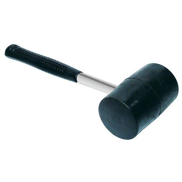 Киянка резиновая белая, мет ручка Профи 45 мм / 230гр