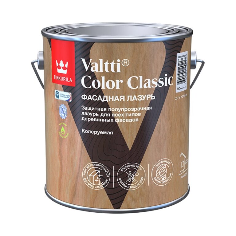 Антисептик Tikkurila Valtti Color Classic EC бесцветный (2,7 л) — изображение 2