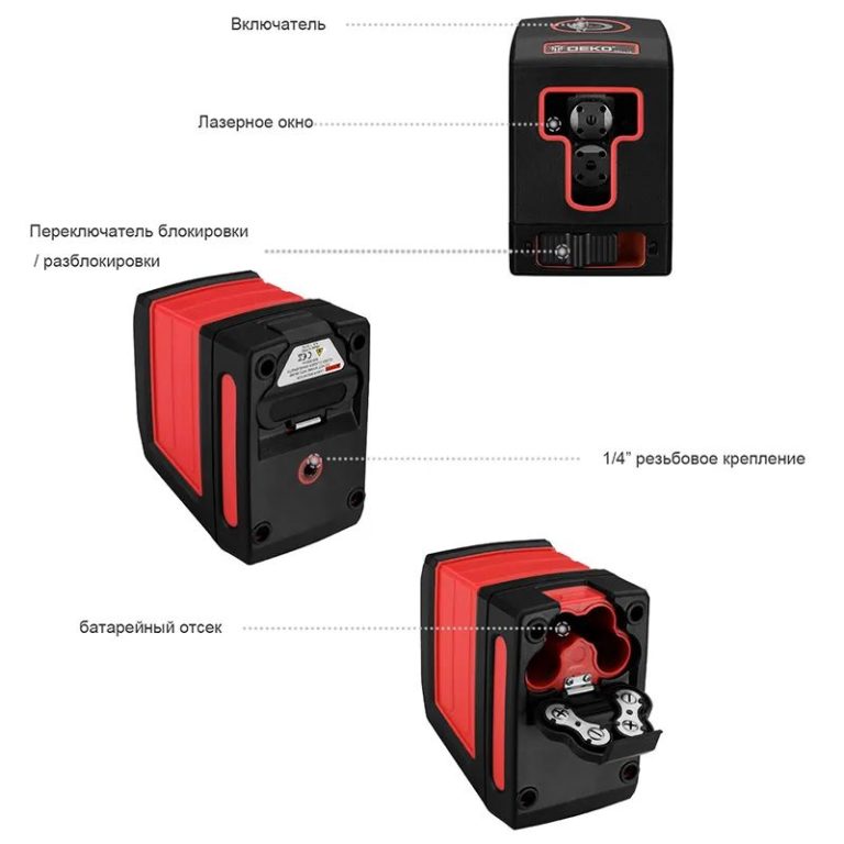 Уровень лазерный DEKO 2-D Liner 15 065-0203-2 — изображение 2