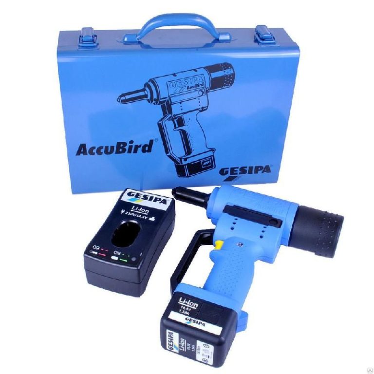 Аккумуляторный заклепочник GESIPA ACCUBIRD (в комплекте один аккумулятор)