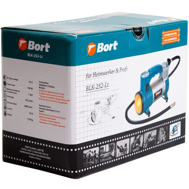 Компрессор автомобильный BORT BLK-252-Lt — изображение 2