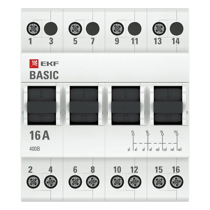 Трехпозиционный переключатель 4P 16А EKF Basic — изображение 3