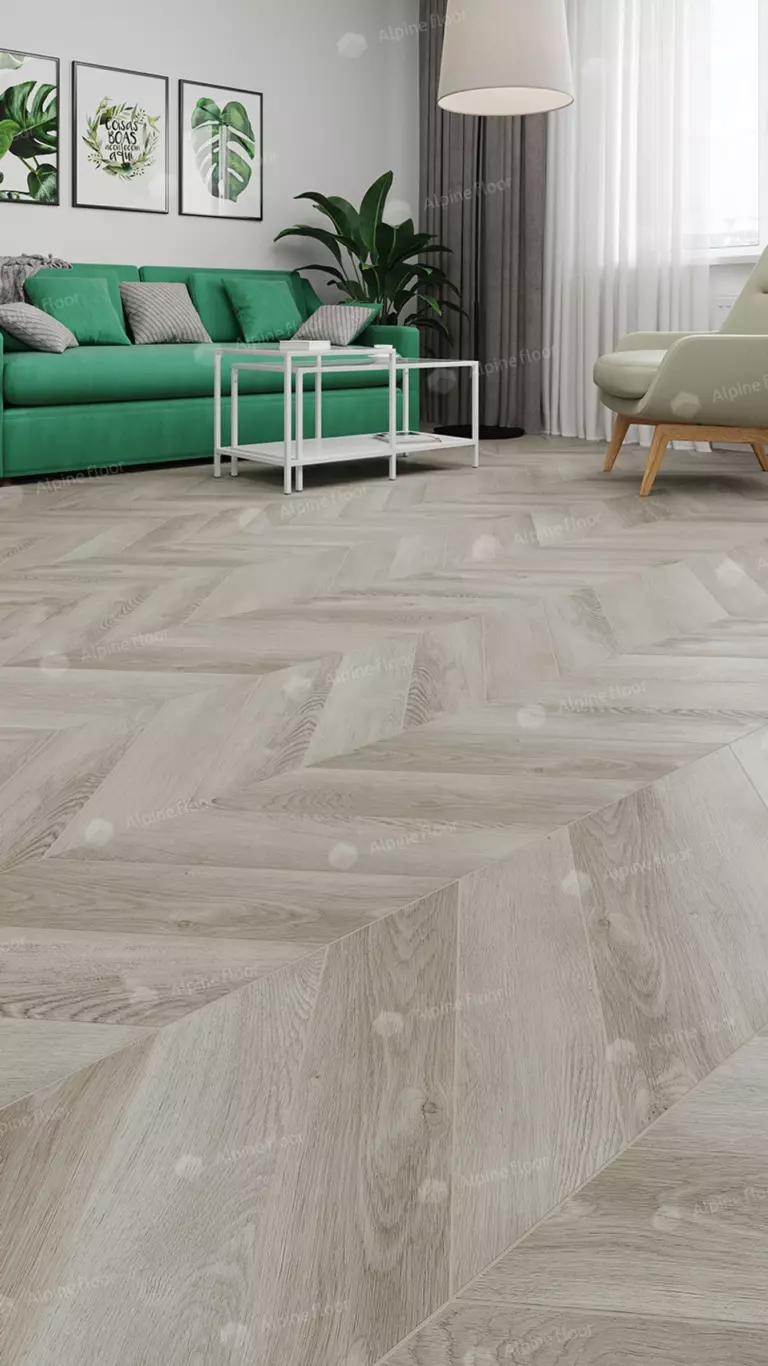 Виниловый ламинат Alphin Floor Chevron Alpine Дуб Фантазия 5 мм (упак = 1,6764 м2) — изображение 3