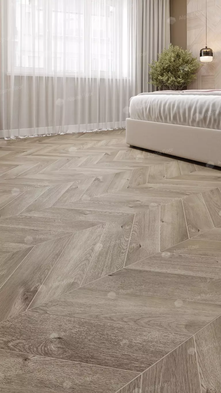 Виниловый ламинат Alphin Floor Chevron Alpine Дуб Натуральный Отбеленный 5 мм (упак = 1,6764 м2) — изображение 3