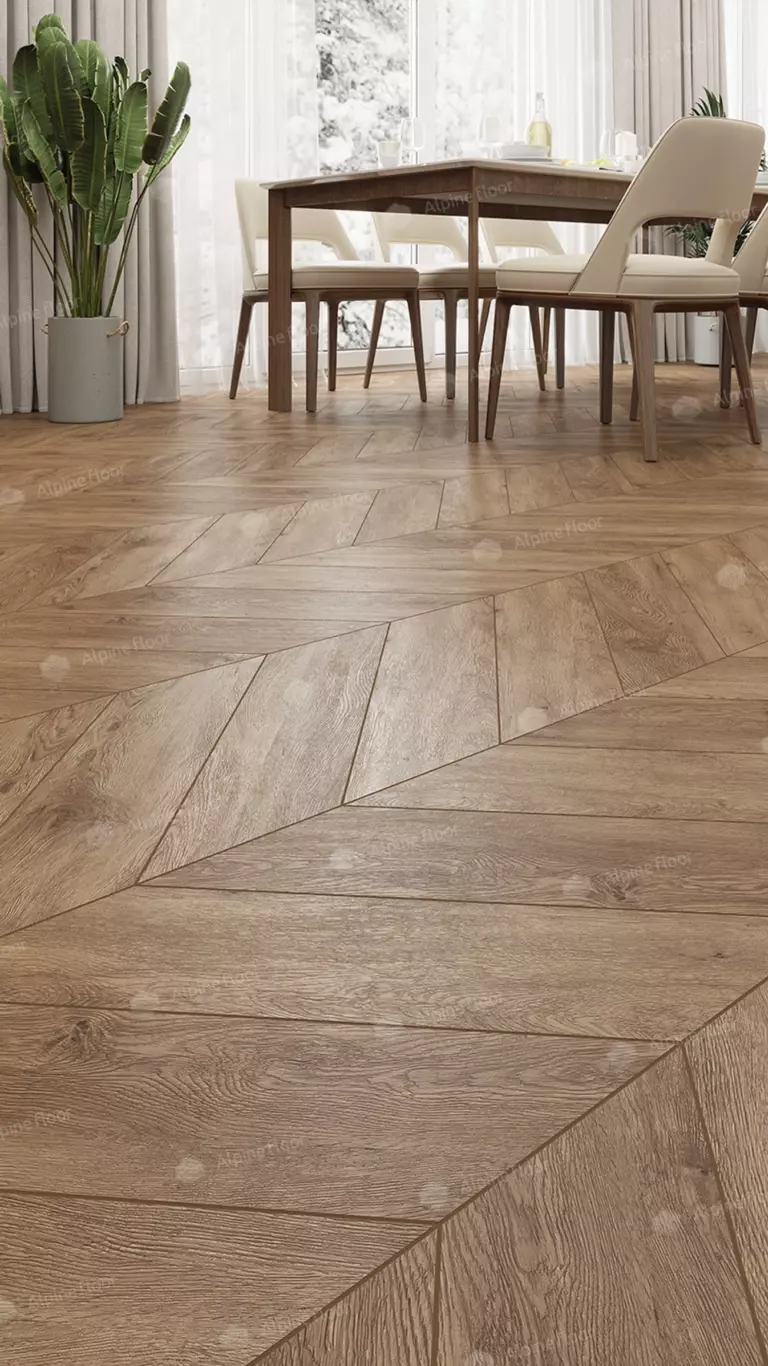 Виниловый ламинат Alphin Floor Chevron Alpine Гевуина 5 мм (упак = 1,6764 м2) — изображение 3