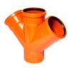 Крестовина наружной канализационная одноплоскостная 10/110/110/45*