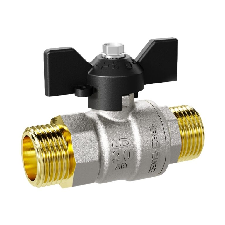 Кран шаровый PN40, 1/2" Н/Н, бабочка — изображение 2