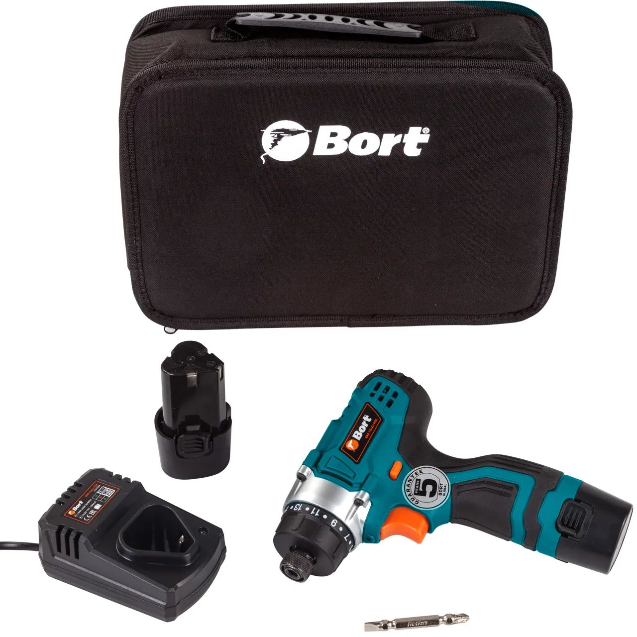 Дрель-шуруповерт аккумуляторная BORT BAB-12x2Li-FDK (2x1,5А.ч) — изображение 8