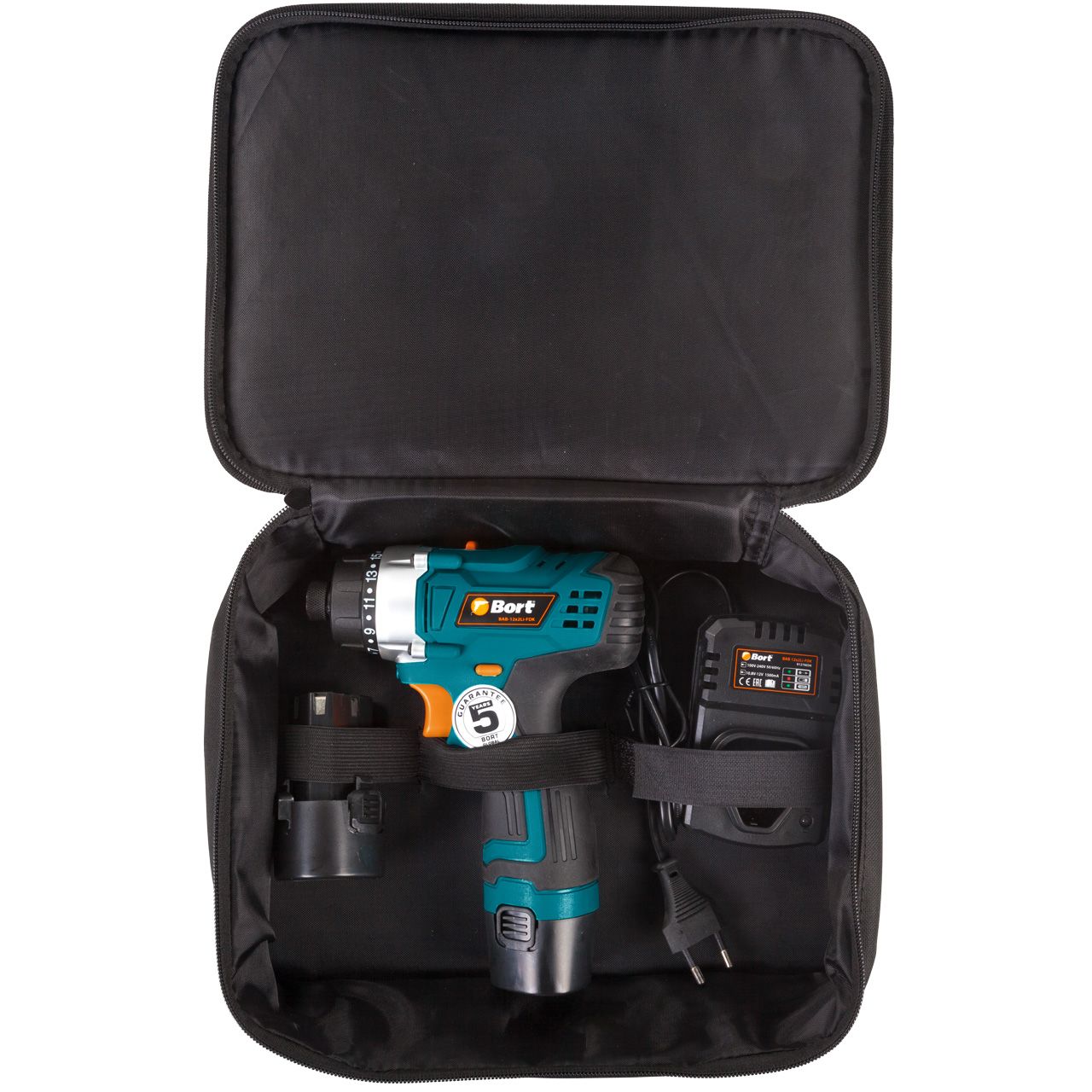 Дрель-шуруповерт аккумуляторная BORT BAB-12x2Li-FDK (2x1,5А.ч) — изображение 3
