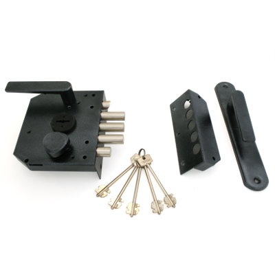 Герион "Эталон НРЗ" Левый ЗЩ ЗД для внутр.дв. с/ручкой 5кл Замок накладной тяж. (3,5)