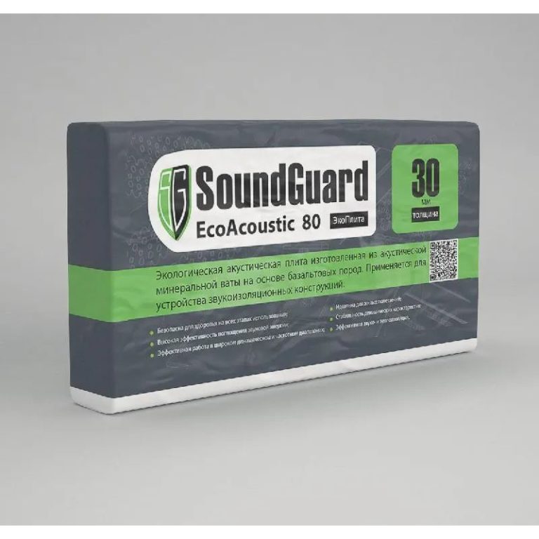 Плита звукопоглощающая ЭкоПлита SoundGuard EcoAcoustic