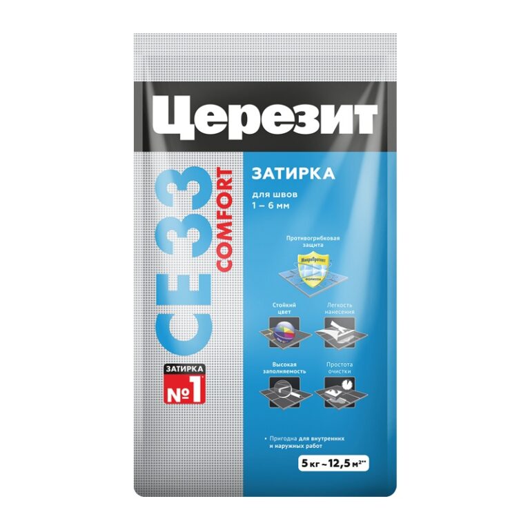Затирка Церезит CE 33 S №07 серый, 5 кг — изображение 3