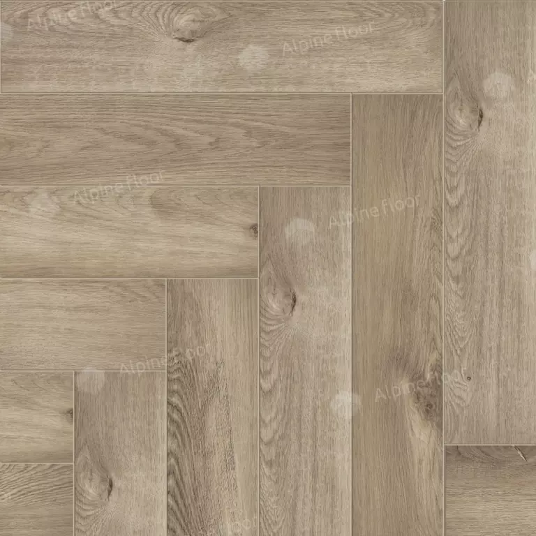 Виниловый ламинат Alphin Floor Parquet Premium Дуб Натуральный Отбеленный 8 мм (упак = 0,75 м2)