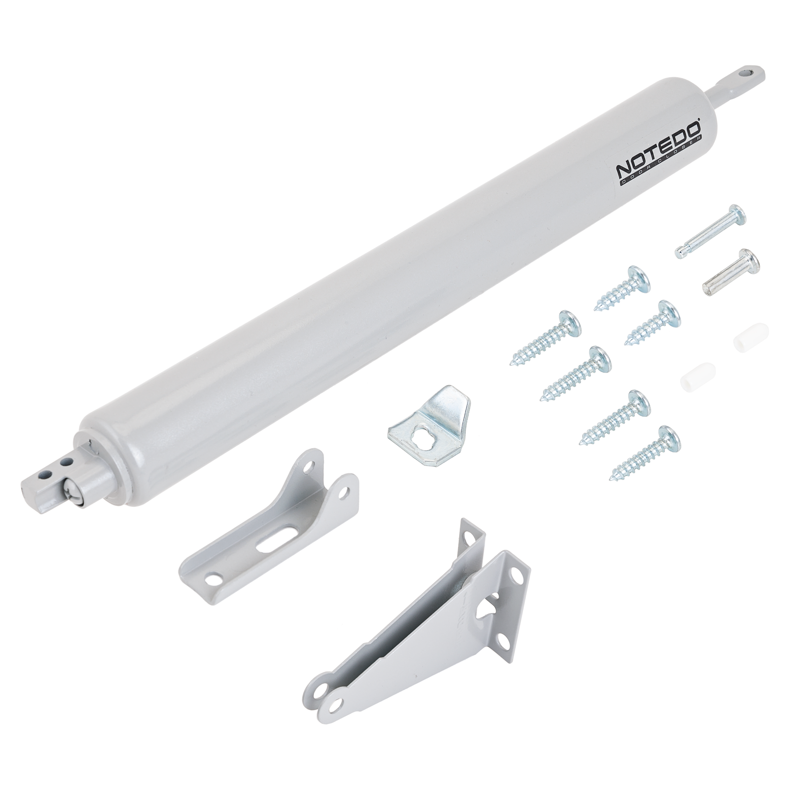 NOTEDO Доводчик дверной ПНЕВМАТИЧЕСКИЙ GS-35 HO SILVER до 35 кг серебро (20)