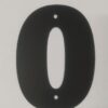 Цифра дверная Пермь "0" черная 100 мм