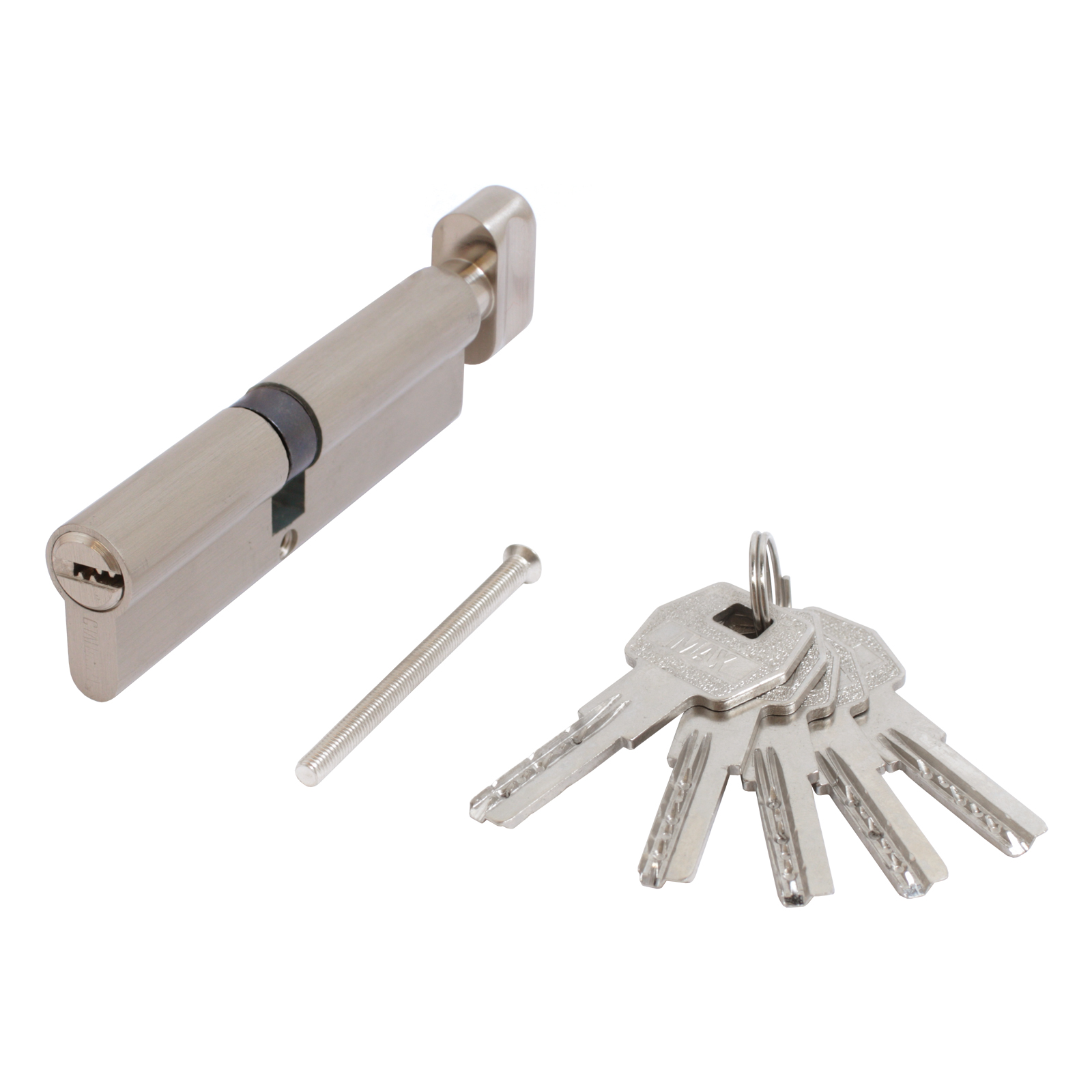 Стандарт MAX 110 (50х60В) SN 5кл мат.никель перф.ключ/верт. Цилиндровый механизм (60,10)