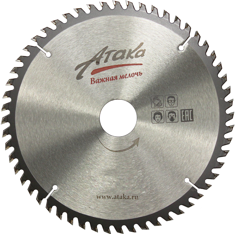 Пильный диск по ламинату и ДСП Атака 230*72T*30 ч/рез отриц. профи