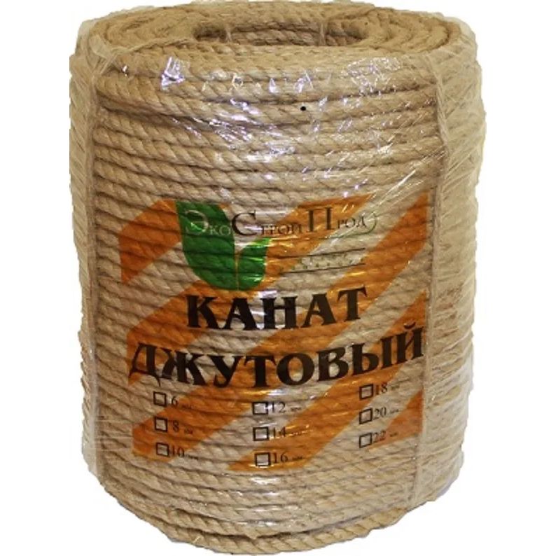 Канат джутовый д. 8 трос. свивки
