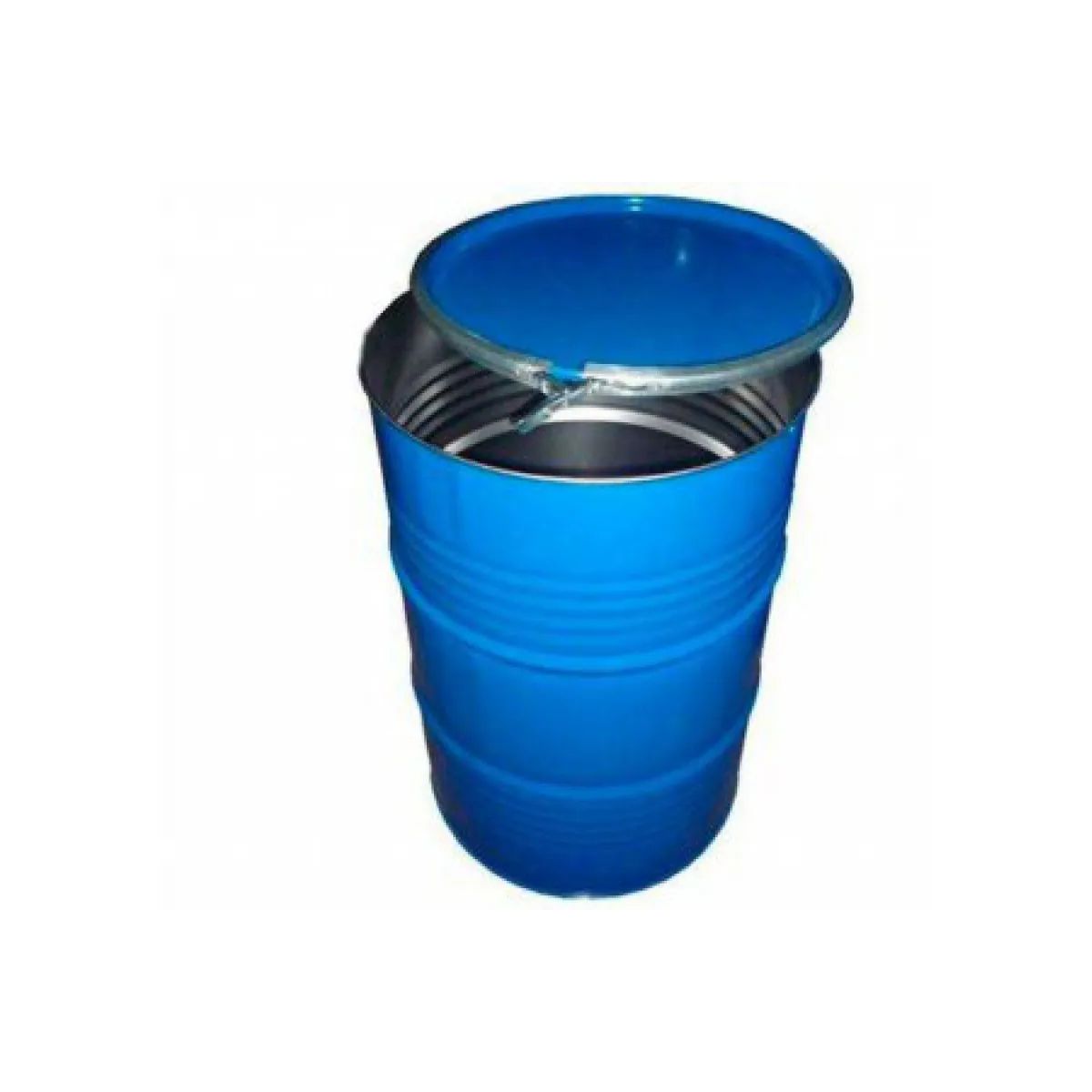 Бочка металлическая 216 литров Б/У (внутр.покрытие, крышка-хомут) — изображение 2