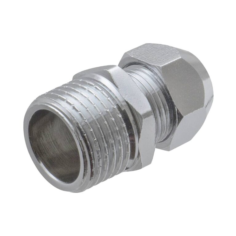 Ниппель с обжимной цангой 1/2" x 3/8" H-Н на 10 мм — изображение 2