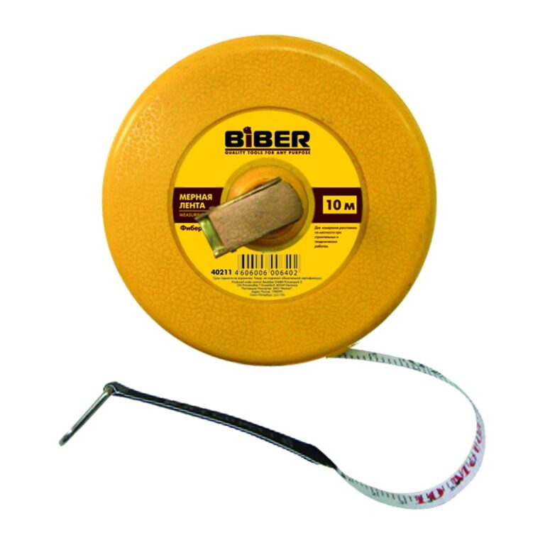 Мерная лента Biber 40211 фиберглассовая 10 м — изображение 2