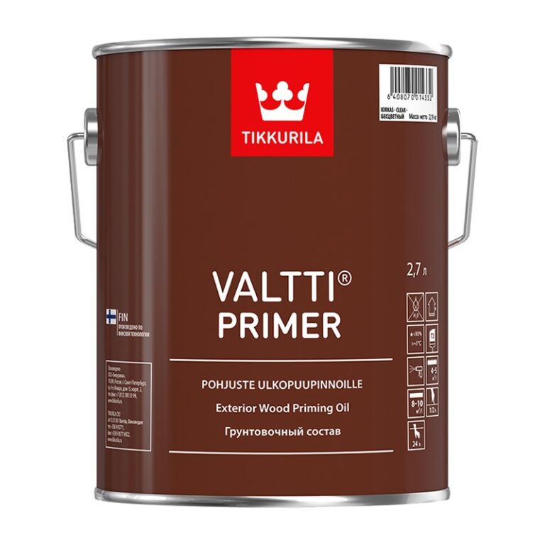 Антисептик для древесины Tikkurila Valtti Primer грунтовочный (2,7 л) — изображение 2