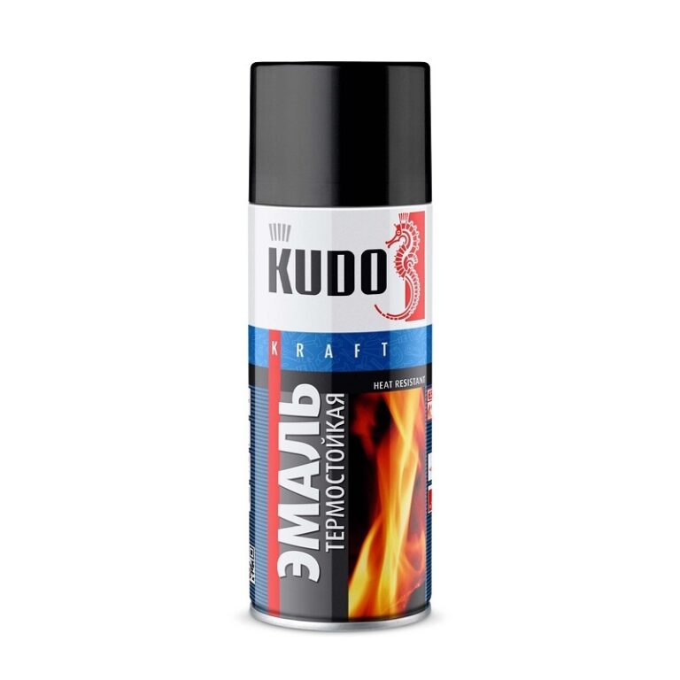 Эмаль термостойкая Kudo KU-5002 чёрная (0,52 л) — изображение 2