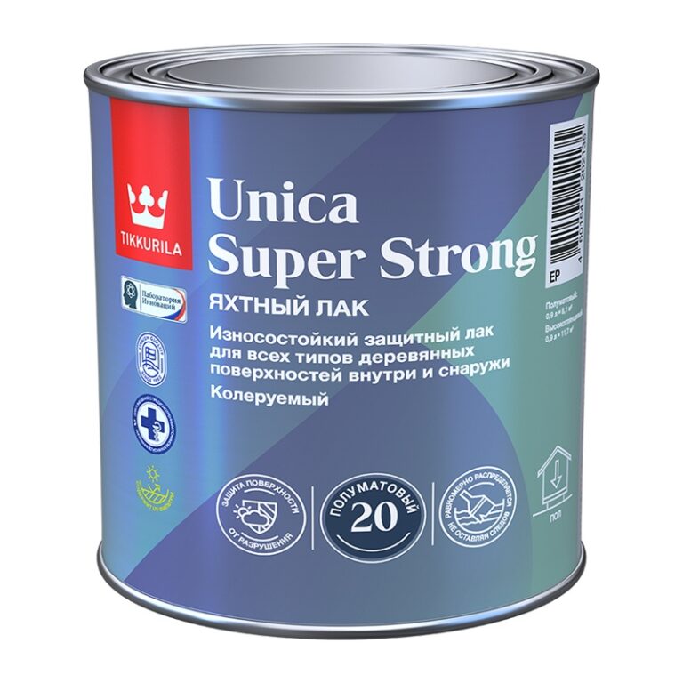 Лак Tikkurila Unica Super Strong EP полуматовый (0,9 л) — изображение 2
