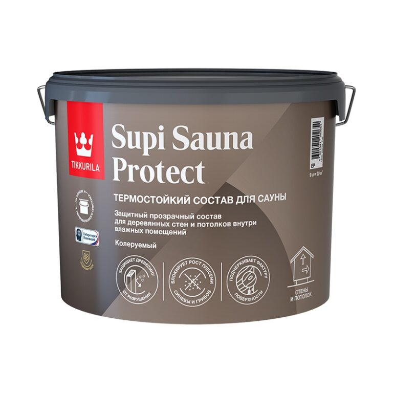 Защитный состав для саун Tikkurila Supi Sauna Protect полуматовый (9 л) — изображение 2