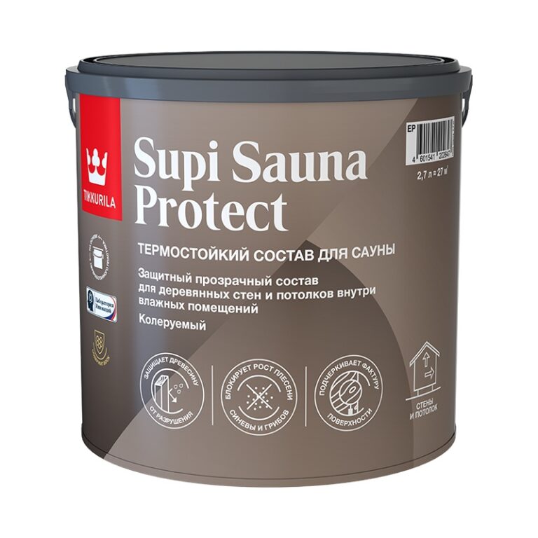 Защитный состав для саун Tikkurila Supi Sauna Protect п/мат. (2,7 л) — изображение 2