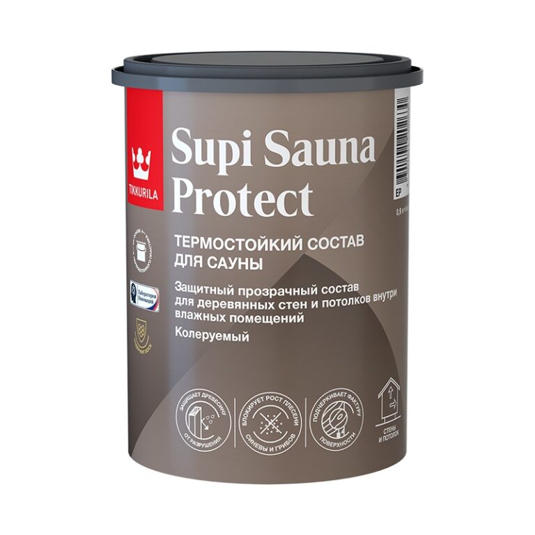Защитный состав для саун Tikkurila Supi Sauna Protect п/мат. (0,9 л) — изображение 2