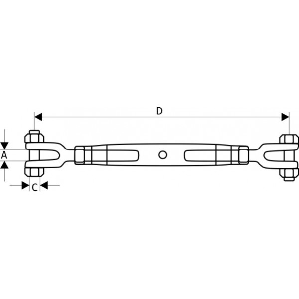 Талреп вилка - вилка DIN 1478, М39 — изображение 2
