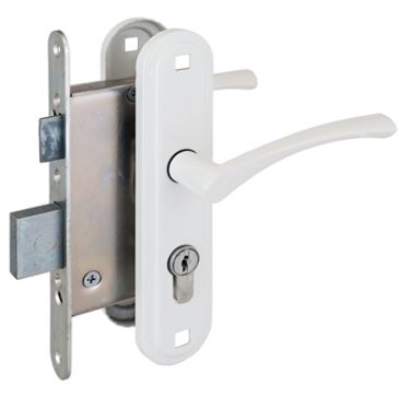 Д-град Зенит ЗВ4-3.07 белый м/о 55 Замок врезной с/руч (15)