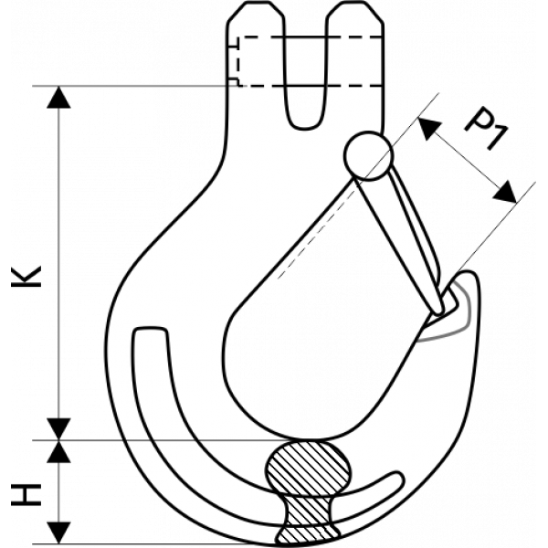 Крюк с вилочным сопряжением 31,5 т, размер 32 - 8 — изображение 2