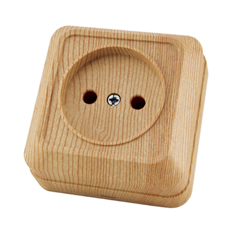 Розетка о/у Ладога SQ1801-0049, 1 гнездо, б/з, светлое дерево — изображение 2