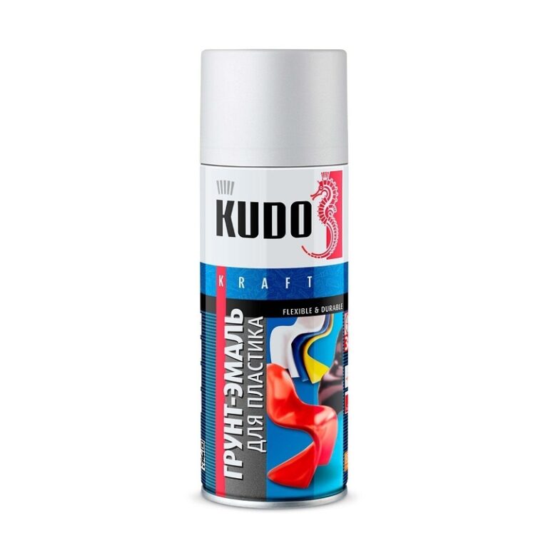 Грунт-эмаль аэрозольная для пластика Kudo KU-6003 белая (0,52 л) — изображение 2