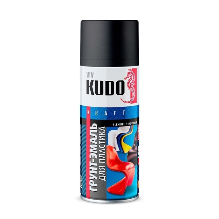 Грунт-эмаль для пластика Kudo KU-6002 черная (0,52 л) — изображение 2