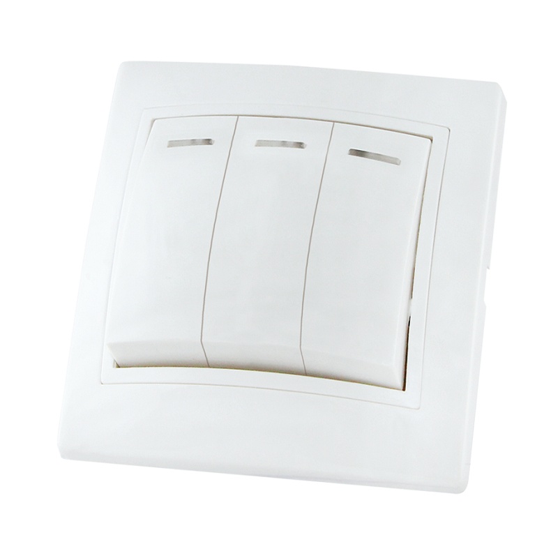 Выключатель с/у Таймыр SQ1814-0006, 3 клавиши, с/инд, белый — изображение 2