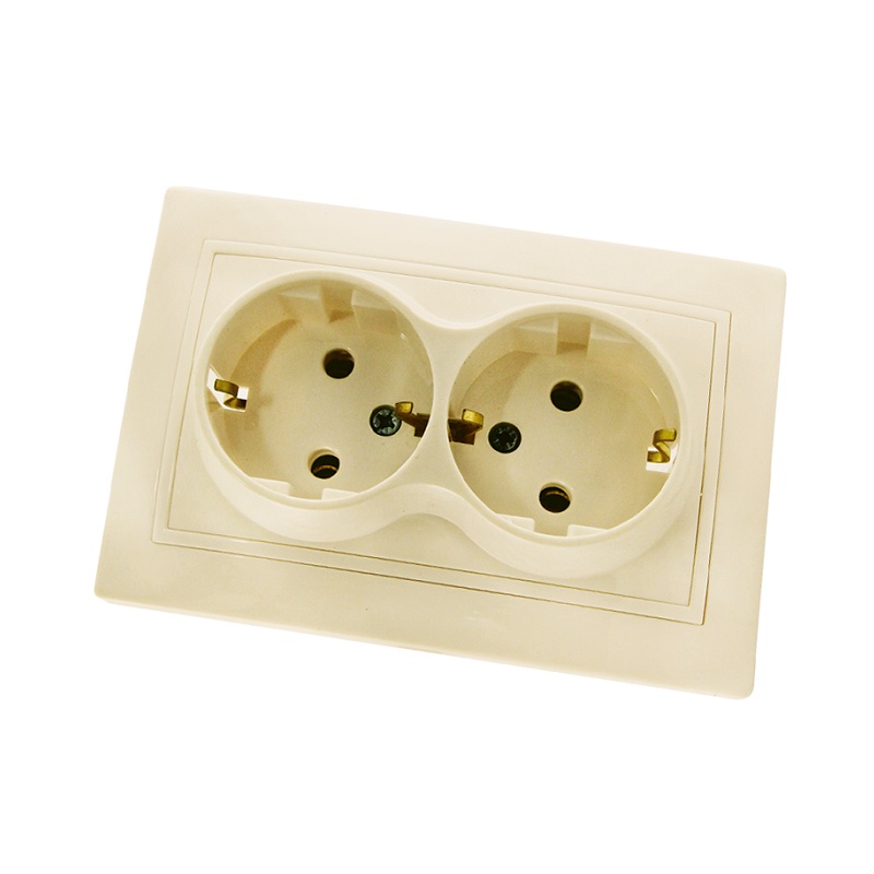 Розетка с/у Таймыр SQ1814-0114, 2 гнезда, с/з, слоновая кость — изображение 2