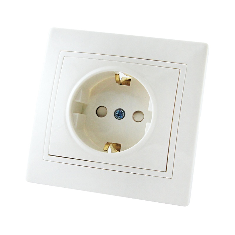 Розетка с/у Таймыр SQ1814-0016, 1 гнездо, с/з, з/ш, белая — изображение 2