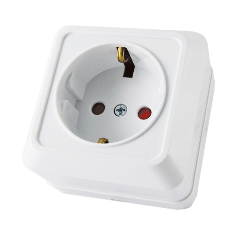 Розетка о/у Ладога SQ1801-0060, 1 гнездо, с/з, з/ш, белая — изображение 2